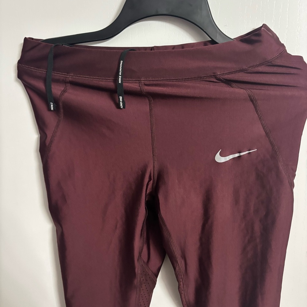 Nike burgundy high-waisted leggings #fitness - Picture 6 of 10